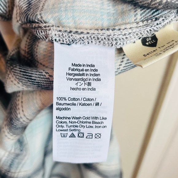 MADEWELL Plaid Flannel Button Front Midi Dress Size 12 NWT Cozy $128 LARGE - Picture 12 of 12